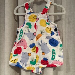 Farmer Colorful Fruit & Animal Baby Romper Overall Shorts 6-12M